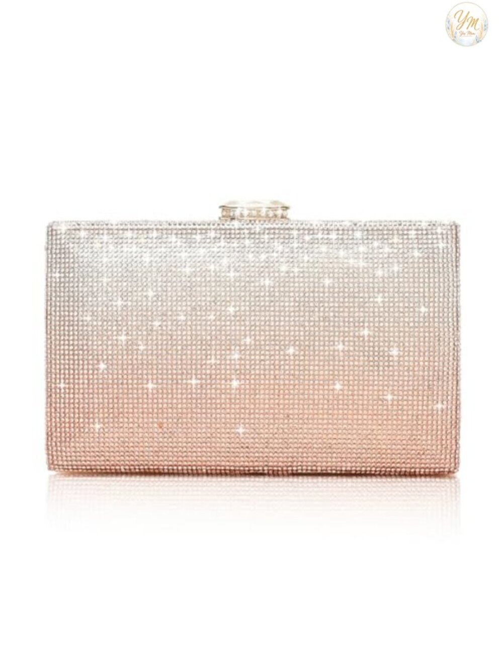 Rhinestone Clutch Purse Crystal Evening Bag Detachable Chain Crossbody